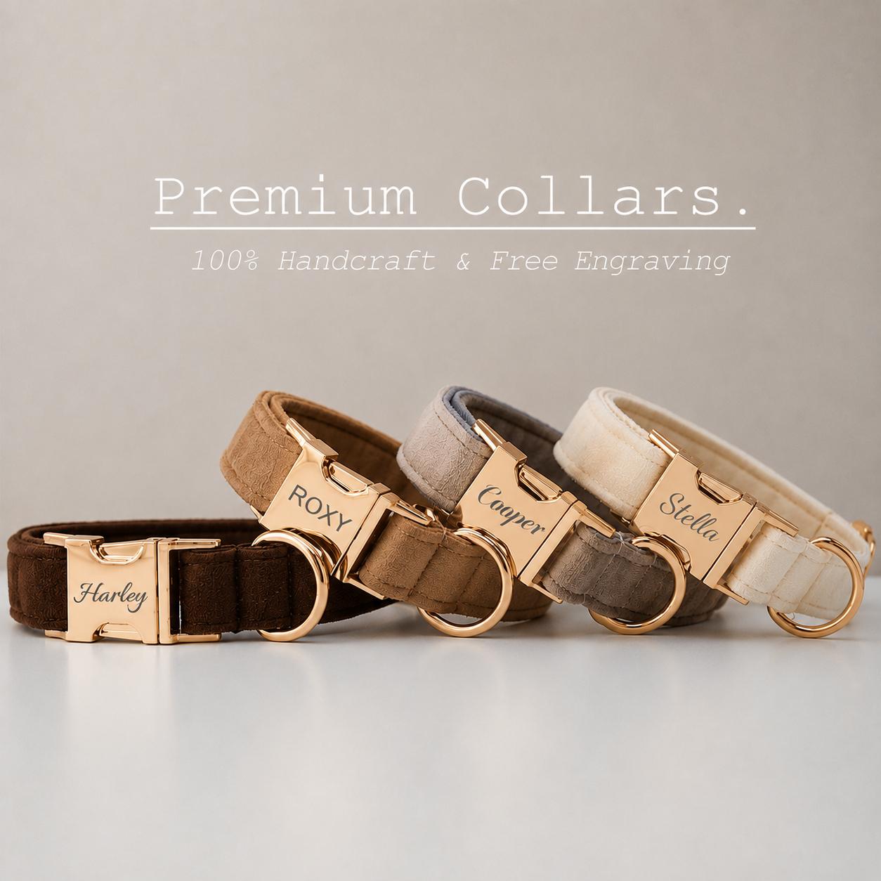 Moviora Personalized Velvet Dog Collar